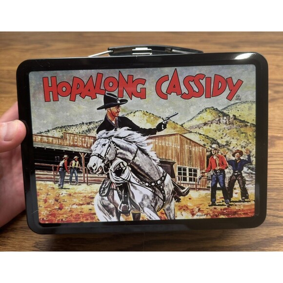 Metal Lunchbox "Hopalong Cassidy" Retro Reproduction Collectible 2009, Lead Safe - Picture 1 of 8